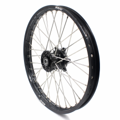 KKE 21/19 Dirtbike MX Wheels Set With Disc Fit SUZUKI RM125 RM250  2001-2008 Black Hub/Rim