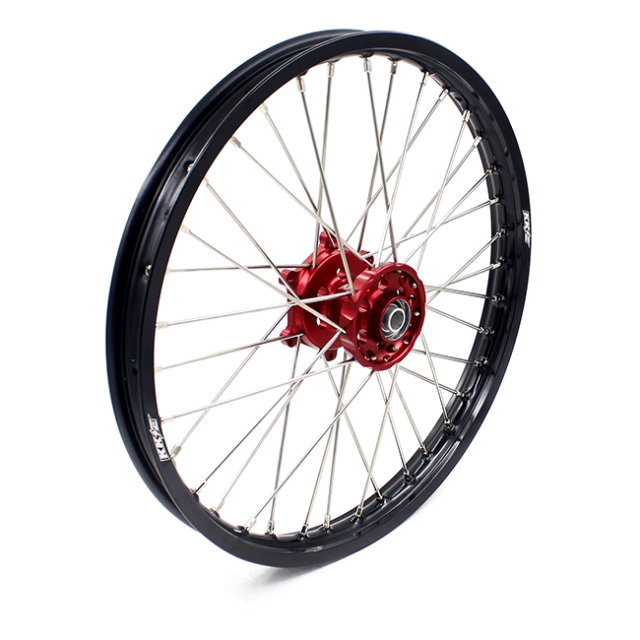 KKE 21/19 Dirtbike MX Wheels Set With Disc Fit SUZUKI RM125 RM250 2001-2008 Red Hub