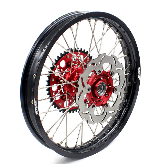 KKE 21/19 Dirtbike MX Wheels Set Fit SUZUKI RM125 RM250 1996-2000 Red Hub