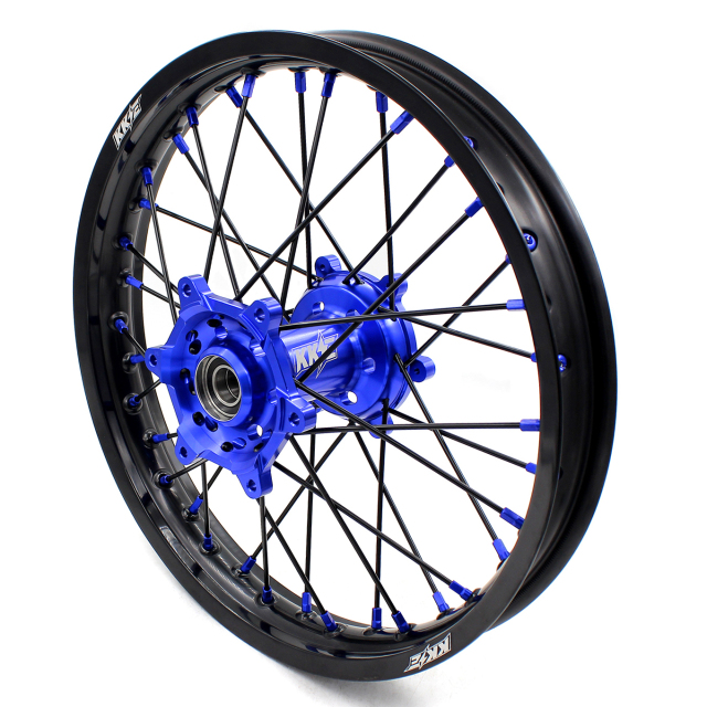 KKE 21/18 Enduro Wheels Set Fit SUZUKI DRZ400SM 2005-2022 Blue Nipple Black Spoke