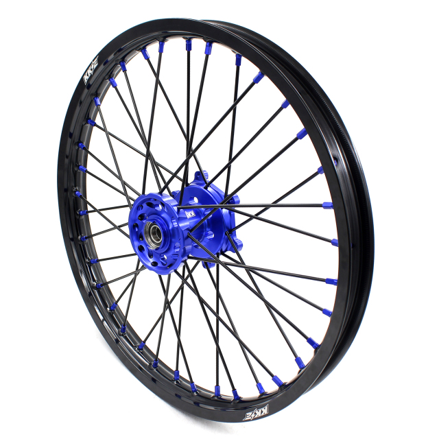 KKE 1.6*21/2.15*18 Dirtbike Enduro Wheels Set Fit SUZUKI DRZ400 DRZ400E DRZ400S Disc Blue Nipple Black Spoke