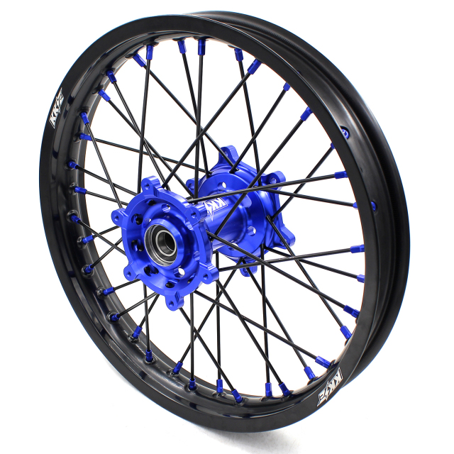 KKE 1.6*21/2.15*18 Dirtbike Enduro Wheels Set Fit SUZUKI DRZ400 DRZ400E DRZ400S Disc Blue Nipple Black Spoke