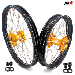 KKE Enduro 21/18 Dirt Bike Wheels Rim Set Fit SUZUKI DRZ400SM 2005-2024 Gold Hub