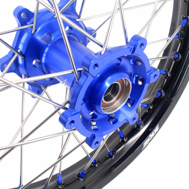 KKE 21/18 Enduro Wheels Set Fit SUZUKI DRZ400 00-04 DRZ400E 00-07 DRZ400S 00-21 Motorcycle Rims Blue Nipple