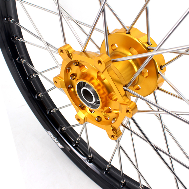 KKE Enduro 21/18 Dirtbike Wheels Set Fit SUZUKI DRZ400SM 2005-2022 Gold Hub With Rear Disc/Sprocket