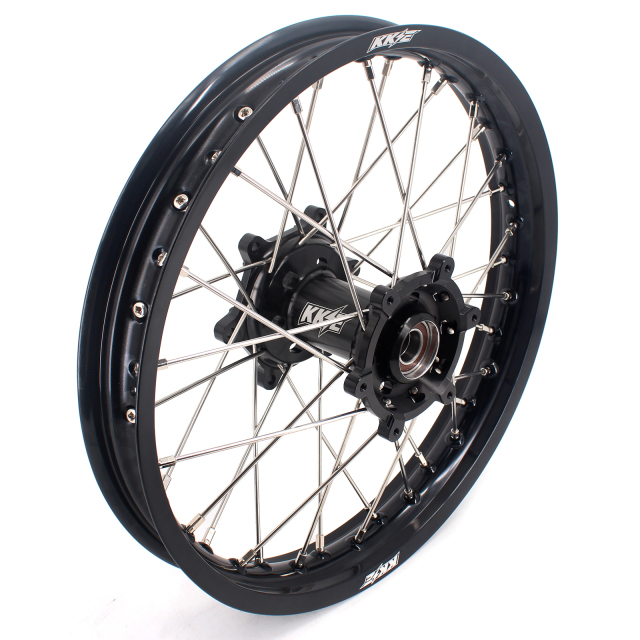 KKE 1.6*21/2.15*18 Dirtbike Enduro Wheels Set With Disc Fit SUZUKI DRZ400S DRZ400E Black Hub/Rim With Disc/Sprocket