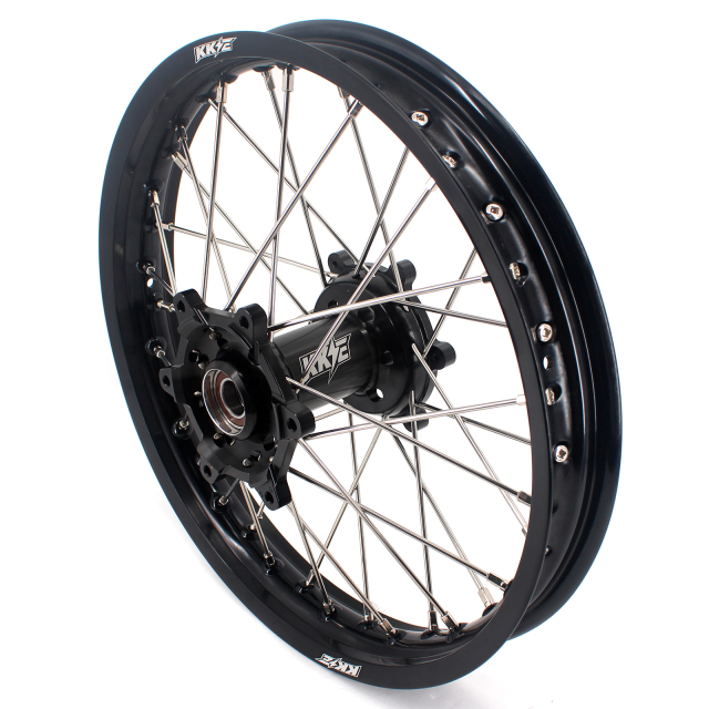 KKE 1.6*21/2.15*18 Dirtbike Enduro Wheels Set With Disc Fit SUZUKI DRZ400S DRZ400E Black Hub/Rim With Disc/Sprocket