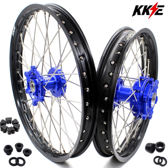 KKE 21/18 Dirtbike Enduro Wheels Set Fit SUZUKI DRZ400 DRZ400E DRZ400S Disc Blue Hub With Cush Drive