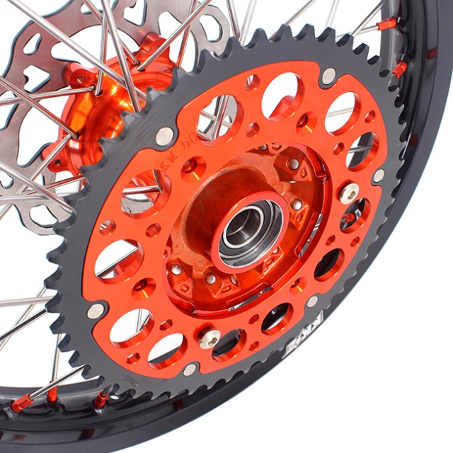 KKE 21/19 MX Off-road Casting Wheels set Compatible with KTM SXF XCW XCF 2003-2022 Orange Nipple