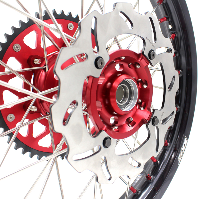 KKE 1.6*21/2.15*19 Dirtbike MX Wheels Set Fit SUZUKI RMZ250 2007-2022 RMZ450 2005-2022 Red Nipple