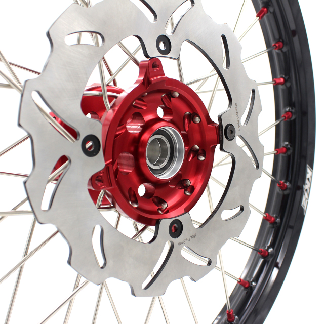 KKE 1.6*21/2.15*19 Dirtbike MX Wheels Set Fit SUZUKI RMZ250 2007-2022 RMZ450 2005-2022 Red Nipple