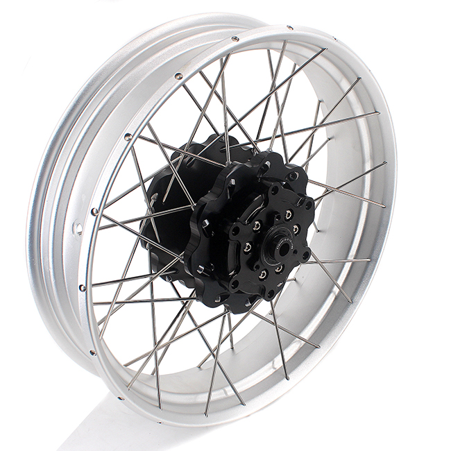 VMX 3.0*17"/3.5*17" Tubeless Wheels fit Husqvarna 401 2020-2021  Black Hub Silver Rim