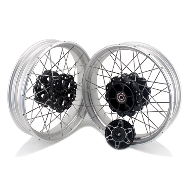 VMX Fit KTM 390 Adventure 2020-2021 Tubeless Wheels 3.0*17"/3.5*17" Rims Black Hub Silver Rim