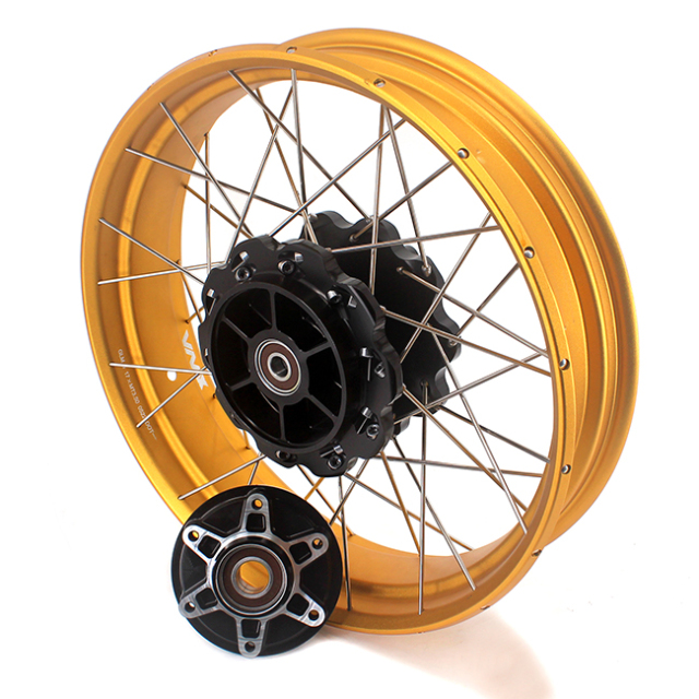 VMX Fit KTM 390 Adventure 2020-2021 Tubeless Wheels 2.5*19"/3.5*17" Rims Black Hub Gold Rim