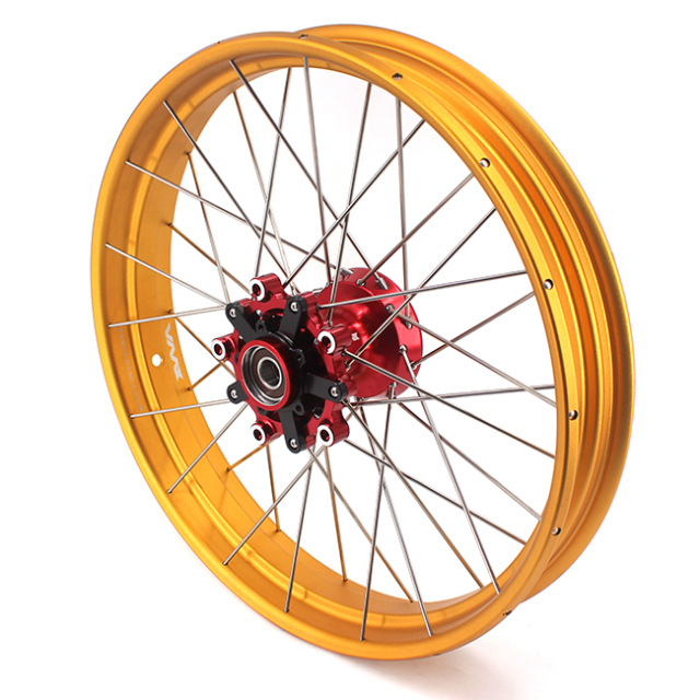 VMX 2.5*19"/4.25*17" Tubeless Wheels Set Fit for BMW G310GS 2019-2021 Red Hub Gold Rim