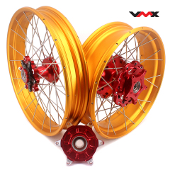 VMX 2.5*19"/4.25*17" Tubeless Wheels Set Fit for BMW G310GS 2019-2021 Red Hub Gold Rim