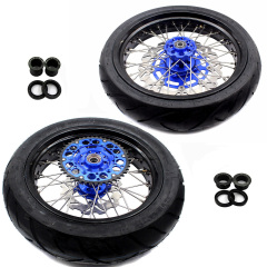 KKE 3.5/4.25 Supermoto CST Tire Wheels Set Fit KAWASAKI KX250F KX450F 2006-2018 Blue Hub