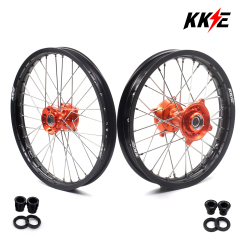 KKE1.4*17"/1.6*14" Kid's Motorcycle  Wheel Rim Compatible with KTM85 SX Orange Hub 2003-2020