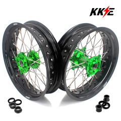 KKE 3.5/4.25*17 Inch Supermoto Dirt bike Wheels Rims Fit KAWASAKI KX125 KX250F KX450F 2006-2023