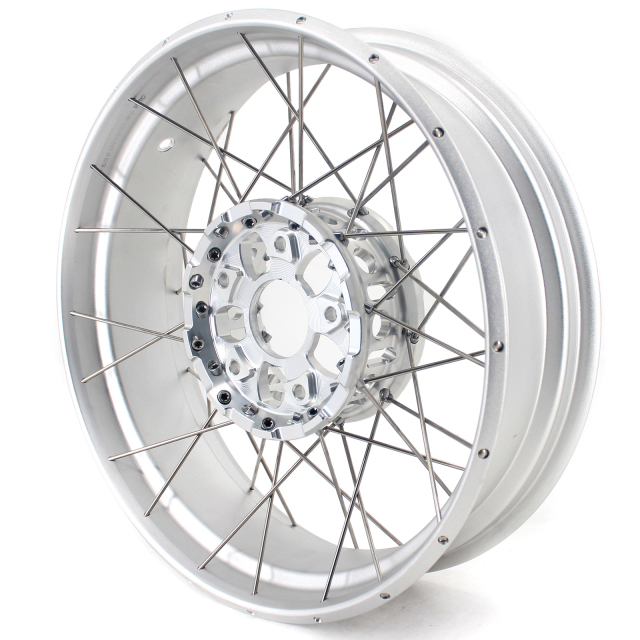 VMX 3.0*19"/4.5*17"  Tubeless Wheels Set Fit for BMW R1200GS 2013-2021 Silver Hub/ Rim