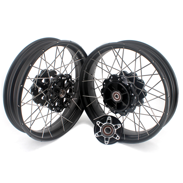 VMX Fit KTM 390 Adventure 2020-2021 Tubeless Wheels 2.5*19"/3.5*17" Rims Black Hub Black Rim