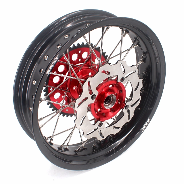 KKE 3.5/4.25*17 Supermoto Wheels Set Fit SUZUKI RMZ250 2007-2021 RMZ450  Red Hub 320MM Disc