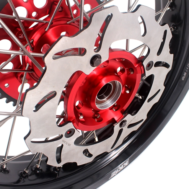 KKE 3.5/4.25*17 Supermoto Wheels Set Fit SUZUKI RMZ250 2007-2021 RMZ450  Red Hub 320MM Disc