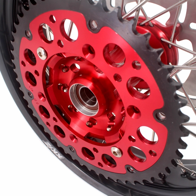 KKE 3.5/4.25*17 Supermoto Wheels Set Fit SUZUKI RMZ250 2007-2021 RMZ450  Red Hub 320MM Disc