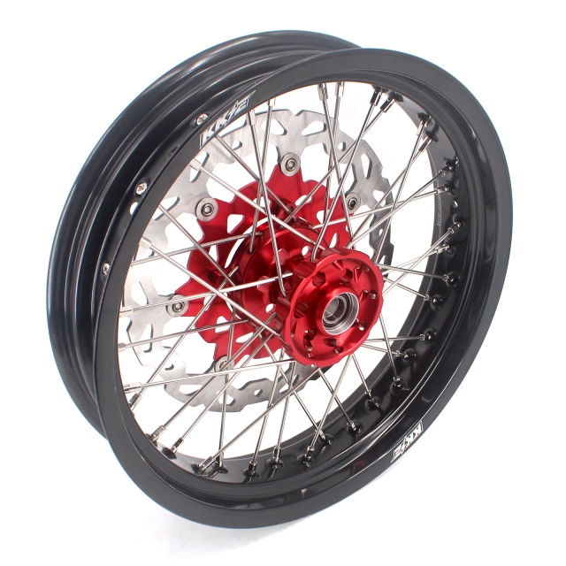 KKE 3.5/4.25*17 Supermoto Wheels Set Fit SUZUKI RMZ250 2007-2021 RMZ450  Red Hub 320MM Disc