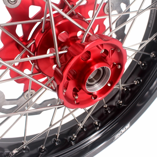 KKE 3.5/4.25*17 Supermoto Wheels Set Fit SUZUKI RMZ250 2007-2021 RMZ450  Red Hub 320MM Disc