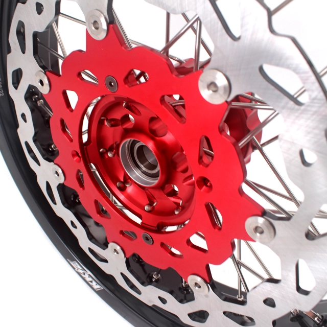 KKE 3.5/4.25*17 Supermoto Wheels Set Fit SUZUKI RMZ250 2007-2021 RMZ450  Red Hub 320MM Disc