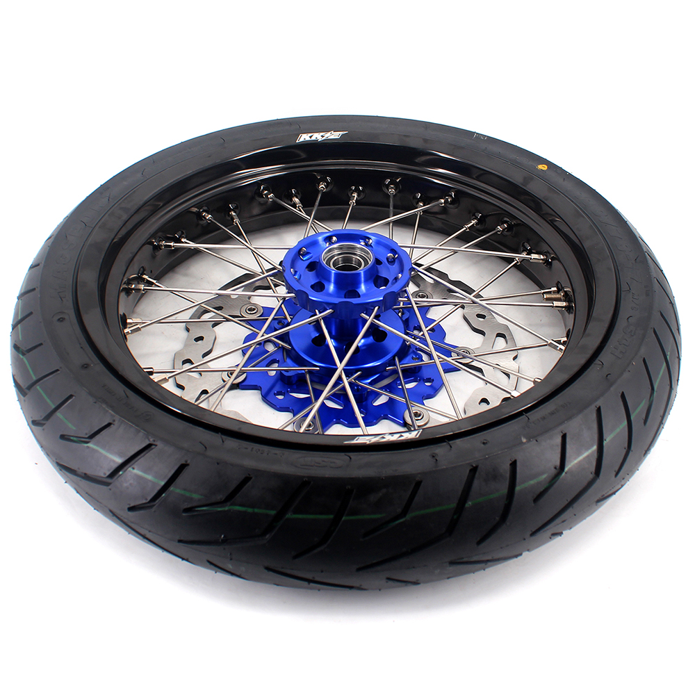 KKE 3.5*17/4.25*17 Supermoto Wheels Set With CST Tire Fit YAMAHA YZ125/250  1999-2023 YZ250F 2001-2023 YZ450F