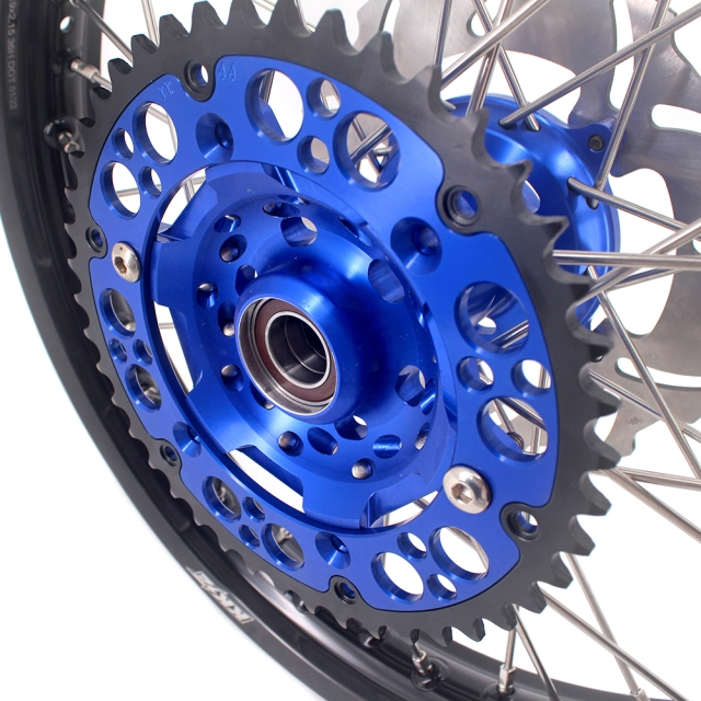 KKE 21/19 Dirtbike MX Motorcycle Wheels Rims Set Fit KAWASAKI KX250F KX450F 2006-2014 Blue With Disc