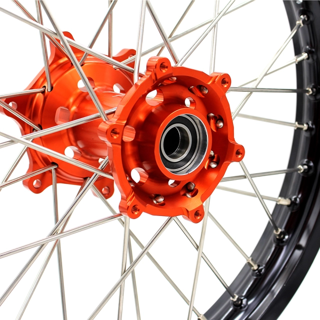 KKE 2.15*18" Enduro Rear Wheel set Compatible with KTM EXC SXF 125 2000-2022 Orange Hub