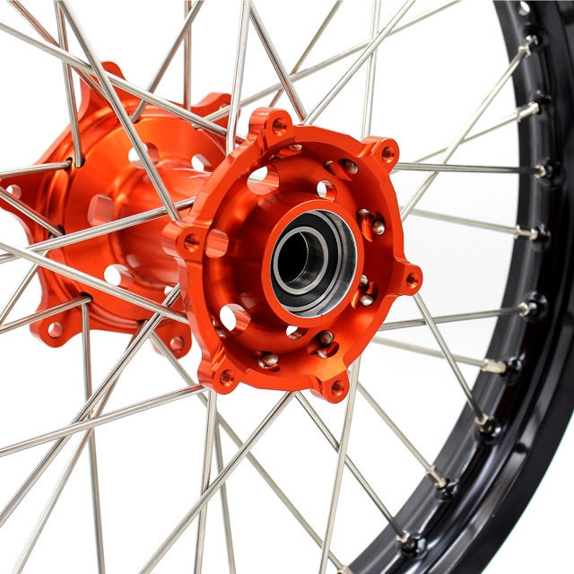 KKE 2.15*18" Enduro Rear Wheel set Compatible with KTM EXC SXF 125 2000-2022 Orange Hub