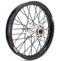 KKE 2.15*18" MX Rear Cast Wheel Rim Compatible with KTM EXC SXF 125 2000-2024 Silver Hub Black Spoke