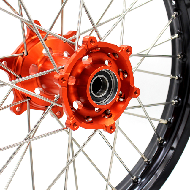 KKE 2.15*19" MX Rear Wheel Compatible with KTM EXC SXF 2000-2022 Orange Hub