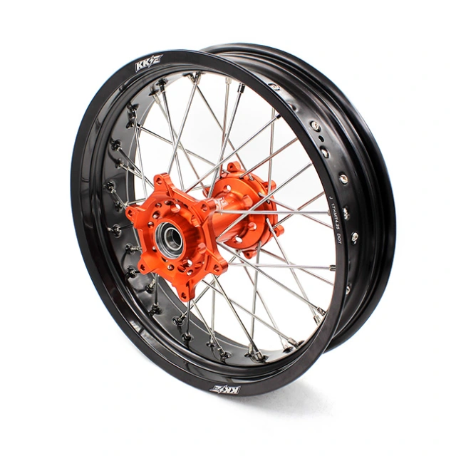 KKE 3.5*16.5"/5.0*17" Motorcycle  Racing Wheels Compatible with KTM SXF EXC XCW 2003-2022 Orange Hub