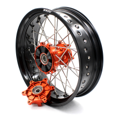 KKE 4.5*17" Motorcycle Supermoto Cush Drive Rear Wheel Fit KTM EXC-R XCW-F 250 2003-2022 Orange