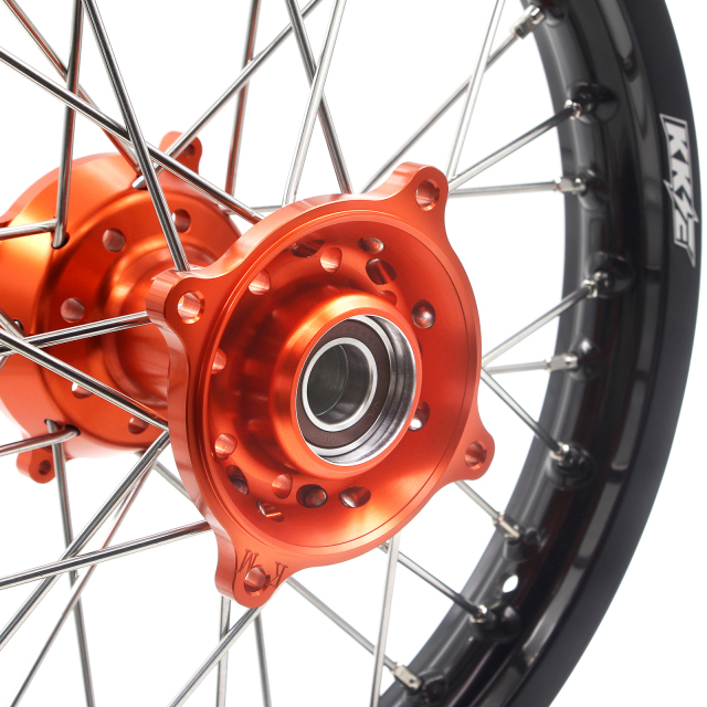 KKE 19/16 Kid's Big Wheel Set Compatible with KTM85 SX 2003-2020 Orange Hub