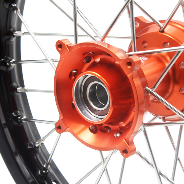 KKE 19/16 Kid's Big Wheel Set Compatible with KTM85 SX 2003-2020 Orange Hub