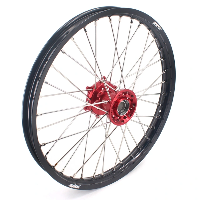KKE 21/18 Enduro Wheels Fit GAS GAS Enduro Bike 2018-2020 Fit Rieju 2021-2022 Red Hub Black Rim