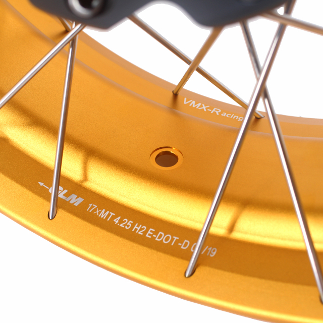 VMX 2.5*19"/4.25*17" Tubeless Wheels Rims Compatible with Honda CB500X Black Hub Gold Rim