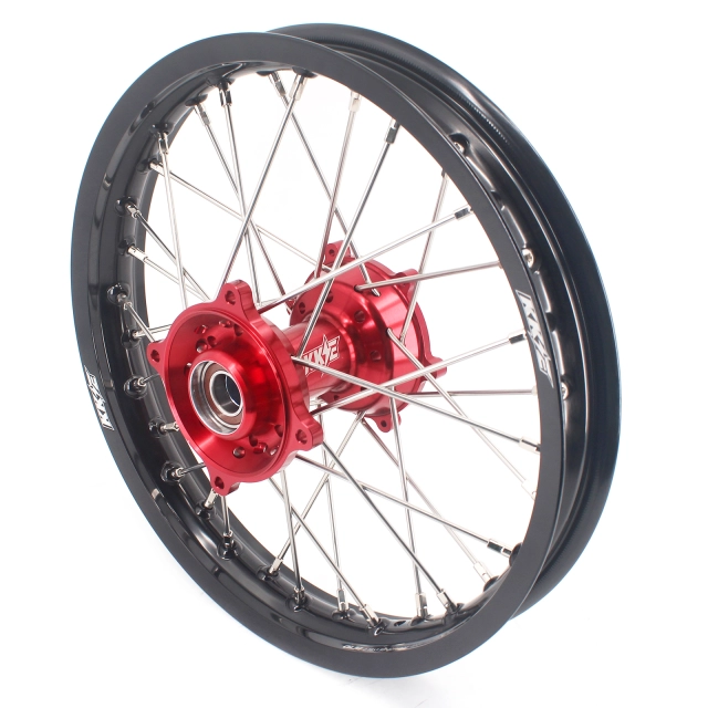 KKE 19/16 Kid's Wheel Rim Set Compatible with KTM85 SX 2021-2023 Red Hub