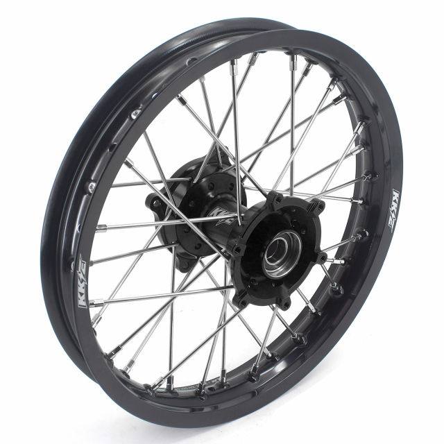 KKE 17/14 Motorcycle Kid's Wheel Set Compatible with KTM85 SX 2021-2023 Black Hub