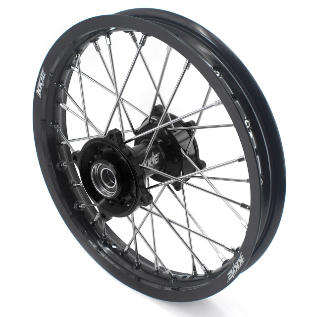 KKE 17/14 Motorcycle Kid's Wheel Set Compatible with KTM85 SX 2021-2023 Black Hub