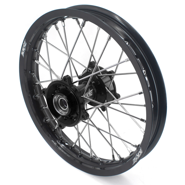 KKE 19/16 Kid's Wheel Rim Set Compatible with KTM85 SX 2021-2023 Black Hub