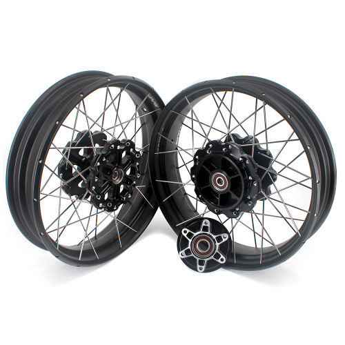 VMX Tubeless Wheels fit KTM 390 Adventure 2020-2021 2.5*19"/3.5*17" Black Hub Black Rim