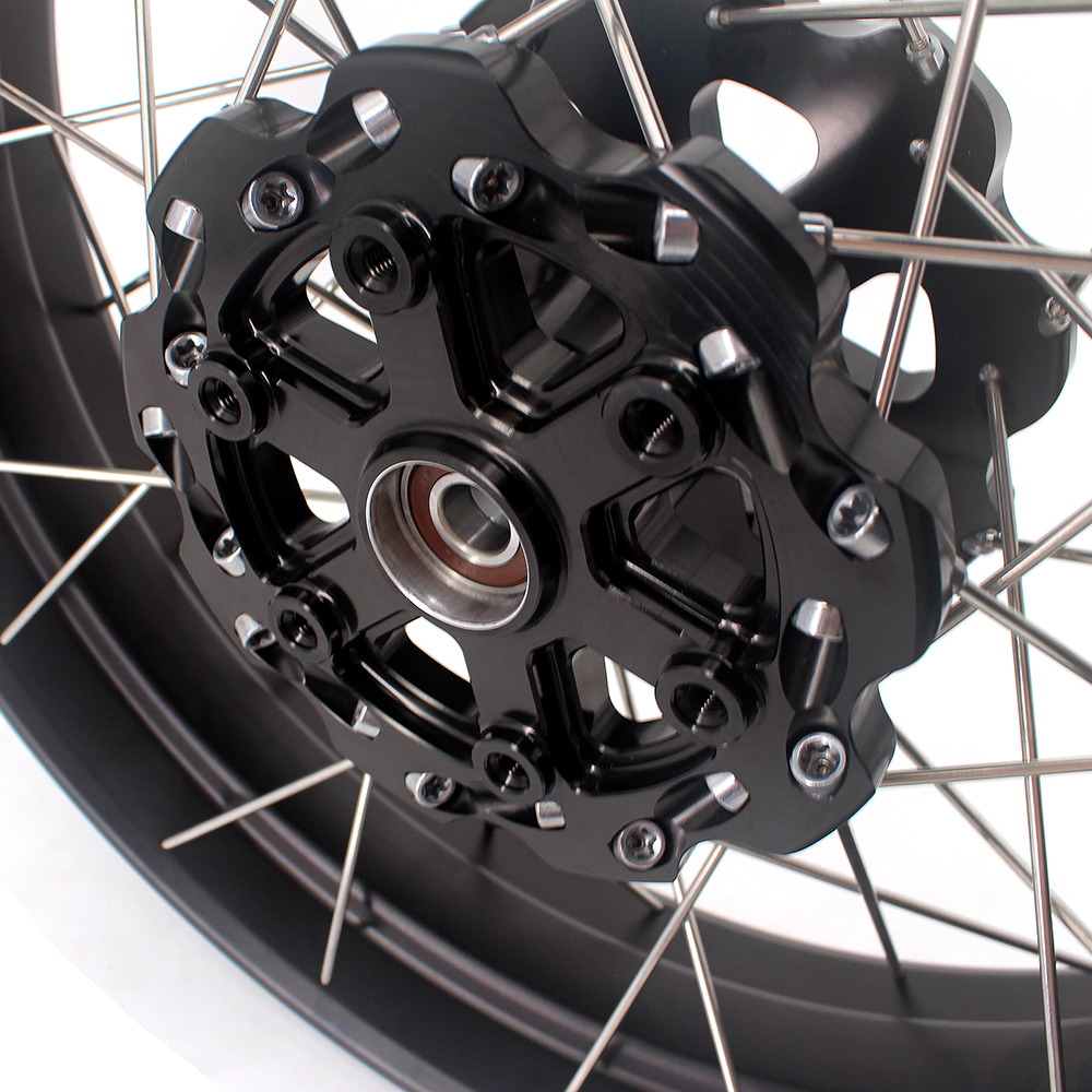 VMX Tubeless Wheels fit KTM 390 Adventure 2020-2021 2.5*19"/3.5*17" Black Hub Black Rim