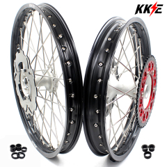 KKE 21/18 MX Cast Wheels Rims Set Fit HONDA XR650L 1993-2022 Silver Cast Hub